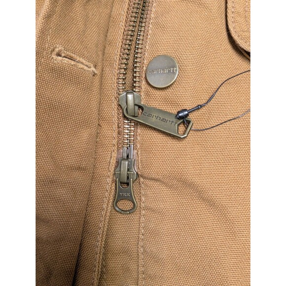 Carhartt Womens Loose Fit Weathered Washed Duck Coat Brown Size Medium NEW - Picture 7 of 14